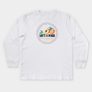 Life's a Peach Sycamore, Georgia Kids Long Sleeve T-Shirt